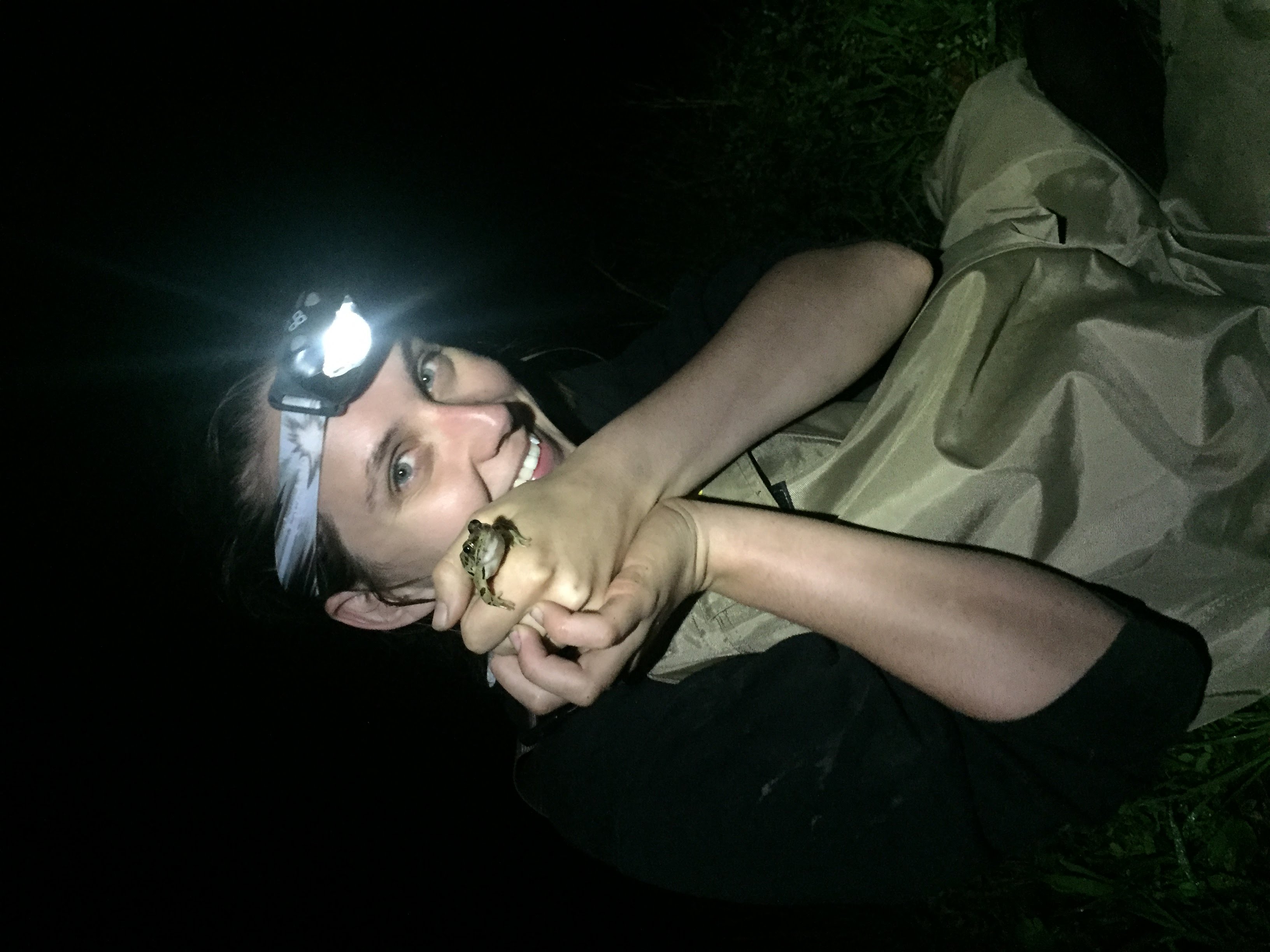 profile photo of me smiling and holding a frog